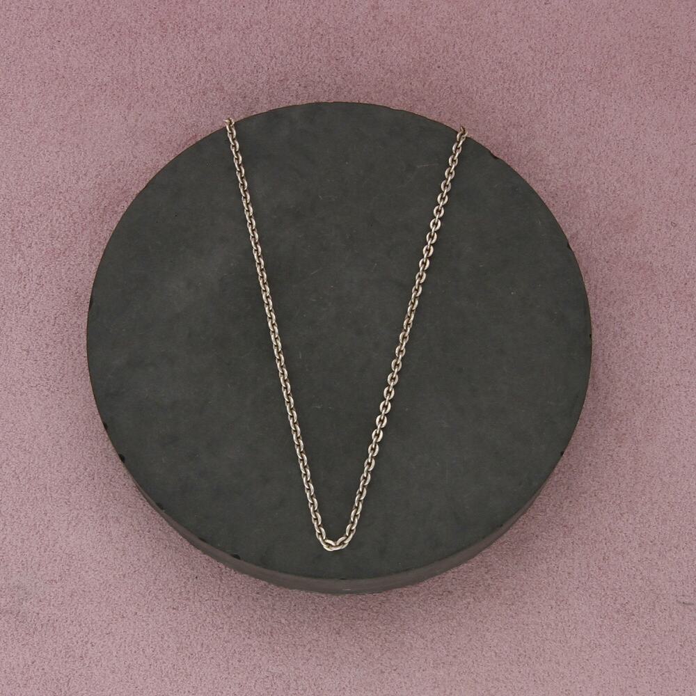 sterling silver italy 2mm cable chain necklace size 16in